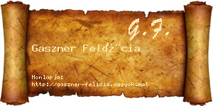 Gaszner Felícia névjegykártya