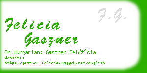 felicia gaszner business card